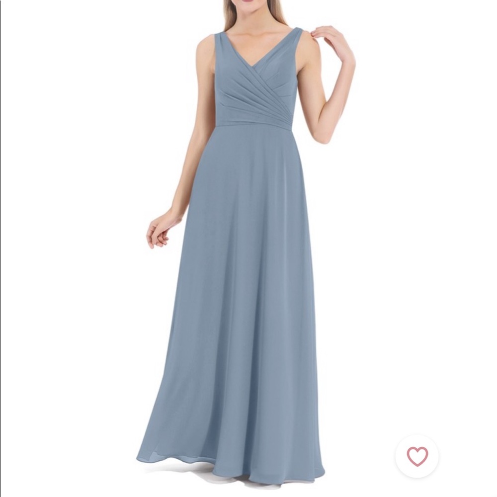 Azazie Dusty Blue Nala Bridesmaid Dress CUSTOM